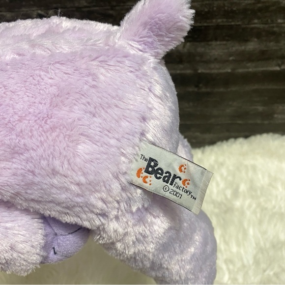 BEAR FACTORY HIPPO PLUSH LIGHT PURPLE HIPPOPOTAMUS STUFFED ANIMAL TOY - Picture 6 of 7